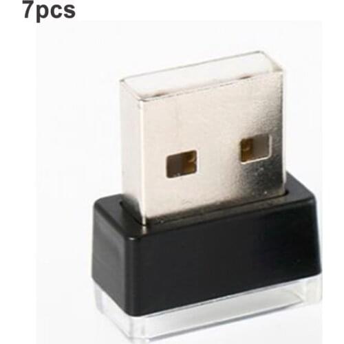 7 Colors 3/7PcsMini USB Light LED Modeling Light Car Ambient Light Neon Interior Light Car Interior Decorative Light Car Goods