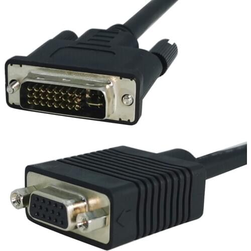 8inch DVI to VGA cable adapter DVI-I Male to VGA Female for PC VGA monitor LCD HDTV