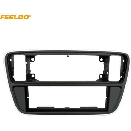 FEELDO Car 1DIN Radio Fascia Frame For VOLKSWAGEN UP Skoda Citigo Seat Stereo Plate Panel Frame Dash Installation Bezel Kit