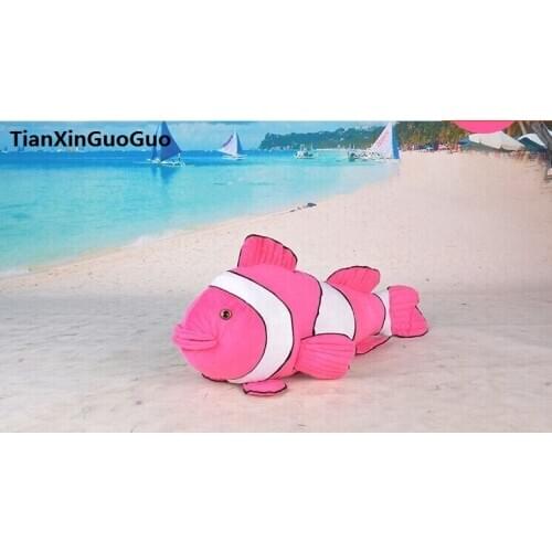 Large 52cm hot pink Clown fish plush toy,soft doll creative throw pillow birthday gift h2108