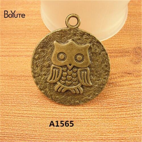 BoYuTe (40 Pieces/Lot) 36MM Antique Bronze Plated Zinc Alloy Animal Charms Diy Owl Pendants fit Hand Made Jewelry Findings