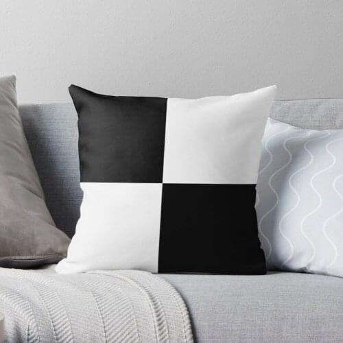 Black white checkered Throw Pillow Cushion Cover Polyester throw pillows case on sofa home living room car seat decor 45x45cm