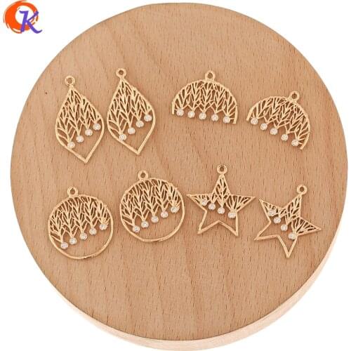 Cordial Design 50Pcs Jewelry Accessories/Earrings Connectors/DIY Making/Copper Material/Hand Made/Earring Findings/CZ Charms