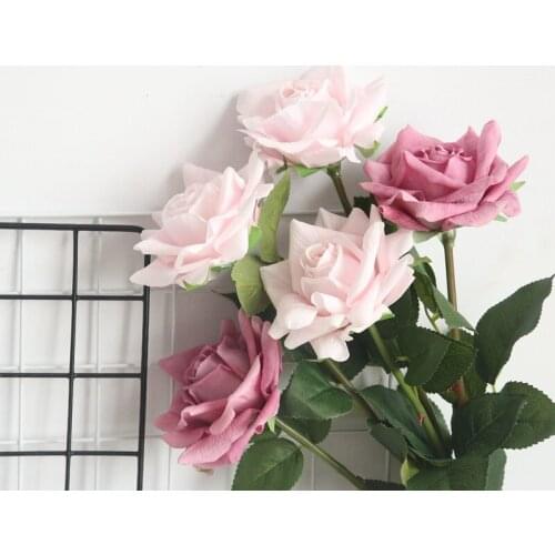 12cm Decor Rose Artificial Flowers Silk Flowers Floral Latex Real Touch Rose Wedding rose Bouquet Home Party artificial Flowers