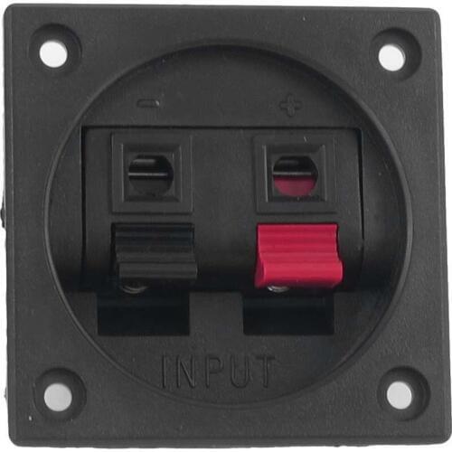 Brand New Red Black Push In Type Square Design Speaker Terminal Plate 2Position