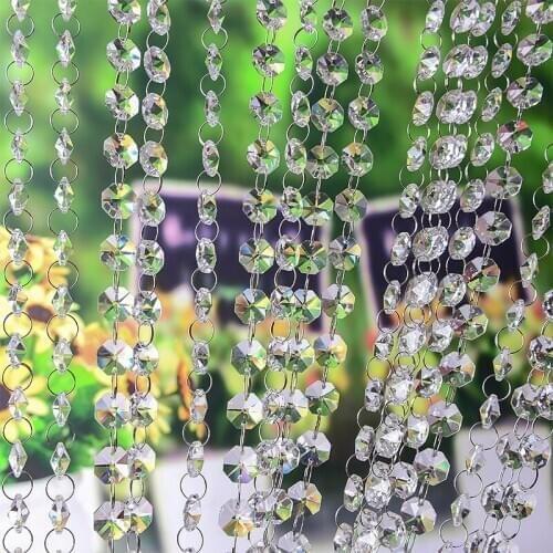 Chandelier Crystal 28mm Bead Curtain Lamp Transparent Beads Large Crystal Lighting Accessories 100pcs