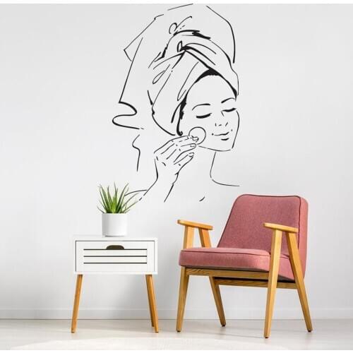 Spa Salon Art SPA Facials Vinyl Wall Decals Beauty Salon Wall Sticker Skin Care Beauty Salon Body Massage Decor Vinyl Art