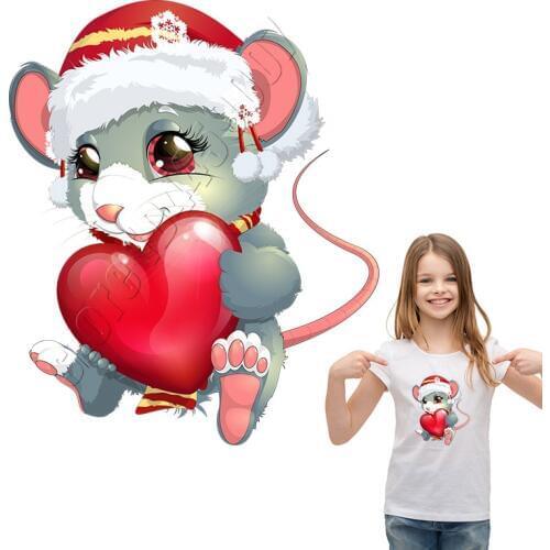 Kawaii Mose Stickers For Children Clothing Heat Transfer Parches Color Bright Patches Washable DIY Custom Applique