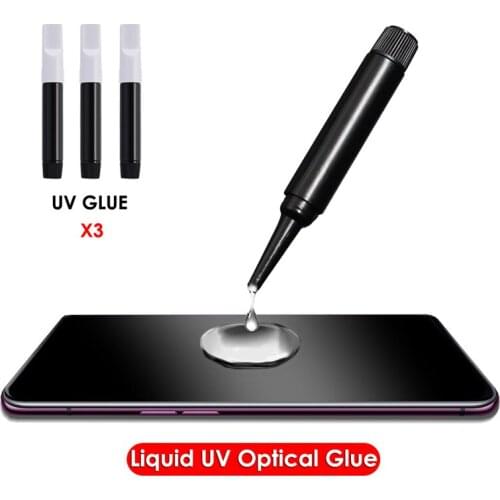 Lamorniea 3PCS UV Tempered Glass Glue For iphone samsung huawei All mobile phone screen protect Glue Edge Full Cover Glass Glue