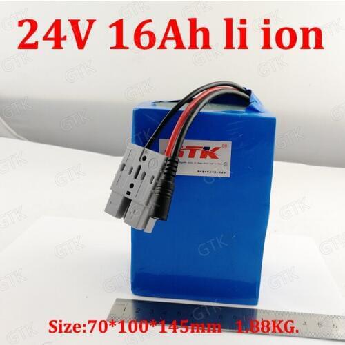 Lithium battery 24V 16AH 18650 24V bateria for mountain bike climbing vehicle thinking car balancing Electric wheelcher UPS