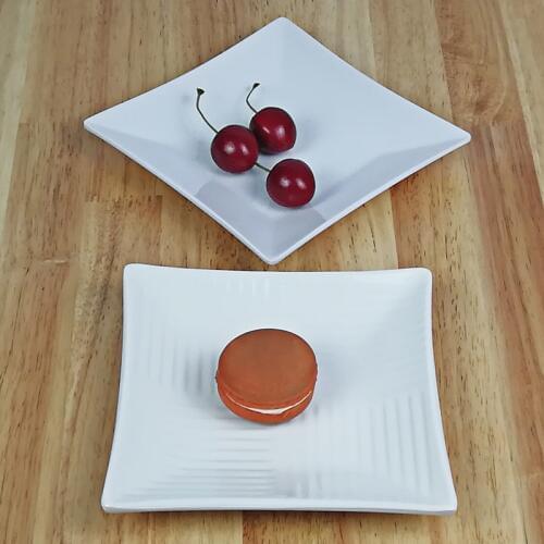 Melamine Dinnerware Dinner Plates Striped Square Plate With Fashionable Restaurant A5 Melamine Dish Melamine Tableware