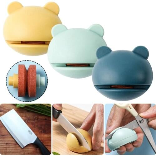Cartoon Frog Shape 3 Colors Household Kitchen Sharpener Knife Blade Multi-function Sharpening Stone Kitchen Gadgets Accessories