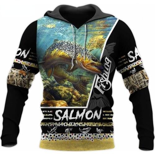 CLOOCL Beautiful Salmon Fishing 3D All Over Printed Unisex Hoodie Men Long Sleeve Sweatshirt Casual Pullover Tracksuit