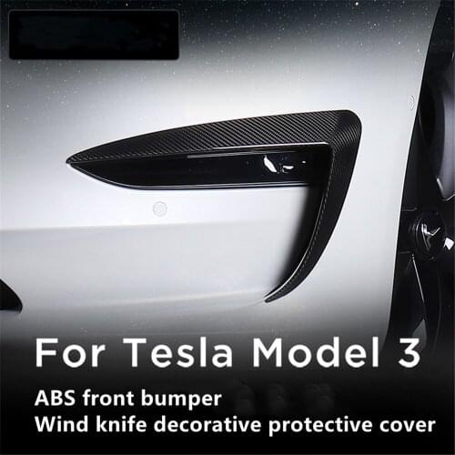A Little Change Fog light spoiler air knife decorative accessories for Tesla Model 3 Lamp eyebrow decoration accessories