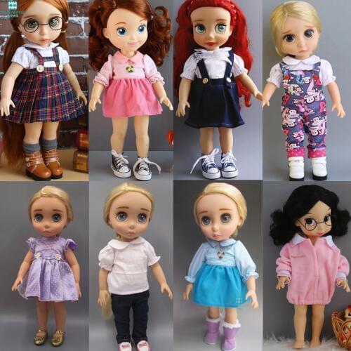 Doll clothes for 40cm doll Accessories White shirt dress Denim skirt