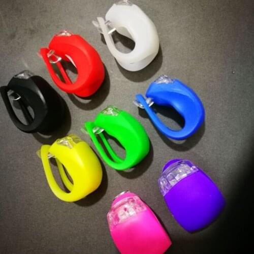 Bicycle Front Light Silicone LED Head Front Rear Wheel Bike Light Waterproof Cycling With Battery Bicycle Accessories Bike Lamp