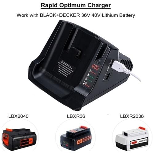 Suitable for Black & Decker lithium battery charger LCS36 LCS40 black and Decker 36V 40V with dual USB hight quality
