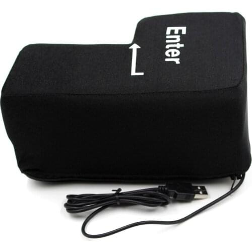 Enter Key Vent Pillow Soft Button USB Enter Key Vent Pillows Decompression Computer Button Programmer Nap Pillow