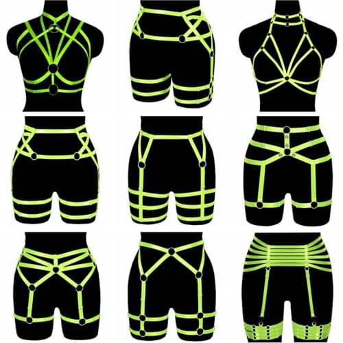 Harness Bdsm Womens Accessories Sexy Stockings Bondage Lingerie Bustier Belt Female Festival Clothing Rave Full Body Garter