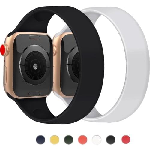 Solo Loop for Apple Watch Band 40mm 44mm iWatch Band 38mm 42mm Elastic Belt Silicone bracelet Apple watch serie 6 5/4/3/SE Strap