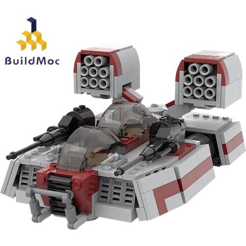 Buildmoc Space Wars Aircraft Military Landspeeder AAC-1 Speeder Tank Galactic Civil War Rebel Weapon Building Blocks Toys Gifts