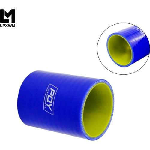 Blue&yellow 2\" 51mm Straight Silicone Intercooler Turbo Intake Pipe Coupler Hose SH0020