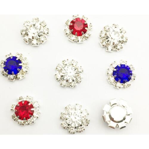 Glass Rhinestones Round Rhinestones 12MM Sew-On Stones And Crystals Apparel Accessories Diy Handmade Craft Headwear Decoration