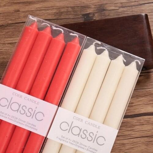 Wedding Candles Romantic White Candle Home Decoration Happy Birthday Pillar Bougie Mariage Long Red Proposal Sensual Menorah 626