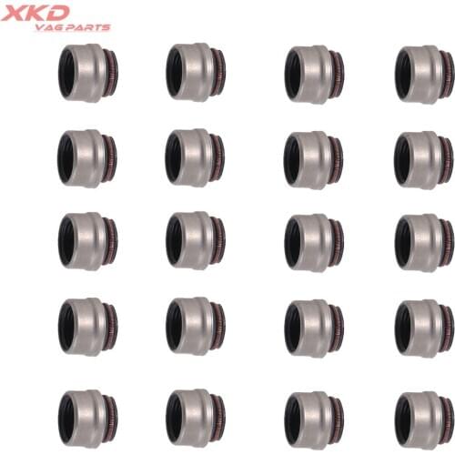 20Pcs OE 6MM Valve Stem Seals For V-W Passat Je-tta Golf Audi A4 1.8 1.8T 2.5 20V