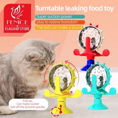 Feeding Device Pet Windmill Turntable Food Leaking Dispenser Cat Fun Slow Food Toy Rotating Interactive Toy