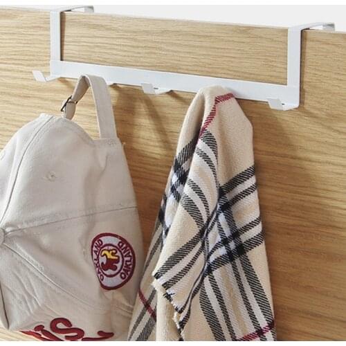 Hanger on Door Holder Clothes Hanger for Coat Rack Towel Hooks for Kitchen Bathroom Organizer Metal hHoks for Hat Cap Holder