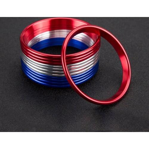 4Pc Aluminum Alloy Air Conditioner Inner Cover Trim Sticker Decoration Ring For Audi A3 S3 Q2 2013-2019 Car Styling Accessories