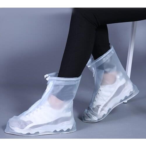 1 Pair Wear Resistant Cycling Anti Dust Non Slip Waterproof Reusable Protection Accessories Thick Rain Boots Device Shoe Cover
