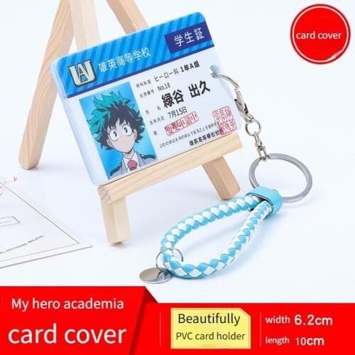 1PCS Anime Peripheral My Hero Academia Cartoon keychain PVC Student ID Card School Food Card Student Collection Card Set