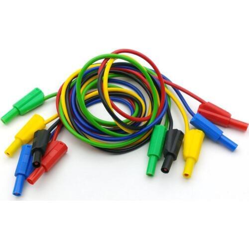 20PCS high quality 4mm plug TO 4mm Banana plug Test Cable silicone Voltage