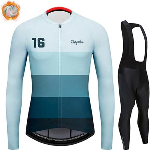 2021 Ralvpha Winter Warm Fleece Cycling Jersey Professional Men Cycling Clothing Mountain Bike Cycling Uniform Ropa Ciclismo