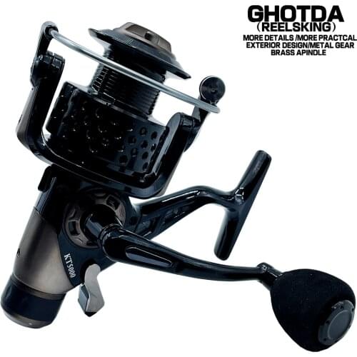 3000- 8000 Metal Spool Spinning Fishing Reel Saltewater Carp Fishing Reel Front Rear Brake Speed Ratio 5.0:1 / 5.2:1 / 4.1:1