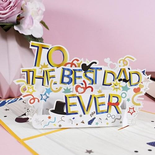 3d Pop-up Fathers Day Card Birthday Cards Dad Handmade Gift Greeting Card With Envelope For Party Holiday Card Tools