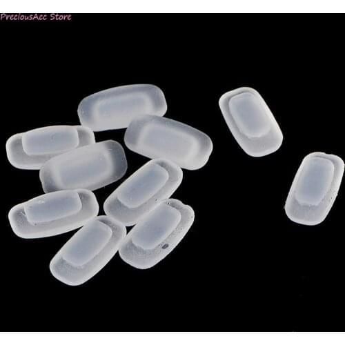 5Pairs Square Soft Silicone Nose Pads On Glasses Slot Type Anti-Slip Eyeglasses Pads