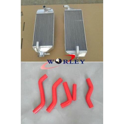 Aluminum radiator & silicone hose for SUZUKI RMZ250 2007 2008 2009 cooling system