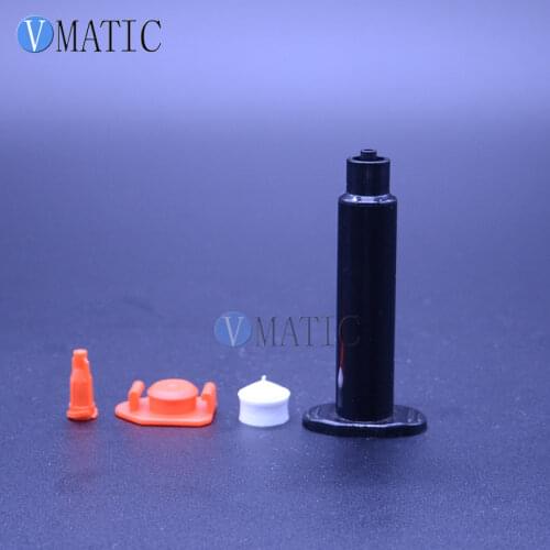 Free Shipping 10cc/ 10ml Black UV Syringe Barrel Set Glue Dispensing Pneumatic Syringe With Piston & Stopper
