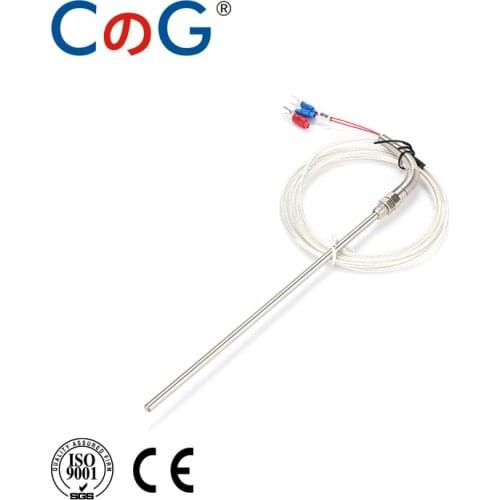 CG WZPT-03 PT100 1M M8 Type With 1m Wire Cable 50mm/100/150/200 Probe Thermocouple Temperature Sensor for Temp Controller