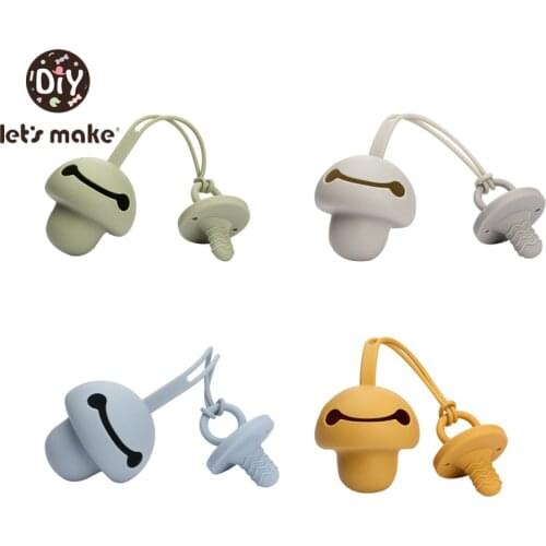 Let’s make Baby Silicone Pacifier Holder BPA Free Infant Portable Soother Holder Box Nipple Storage Box Food Grade Silicone