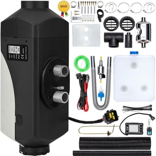 For Lorry Boat Van Caravan 12V 2KW Diesel Air Heater Digital Switch 1x Silencer