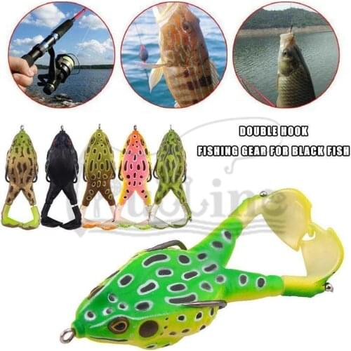 Double Propeller Frog Soft Baits Shad Soft Lure Jigging Fishing Lure Bait Prop Topwater Catfish Silicone Artificial Wobblers