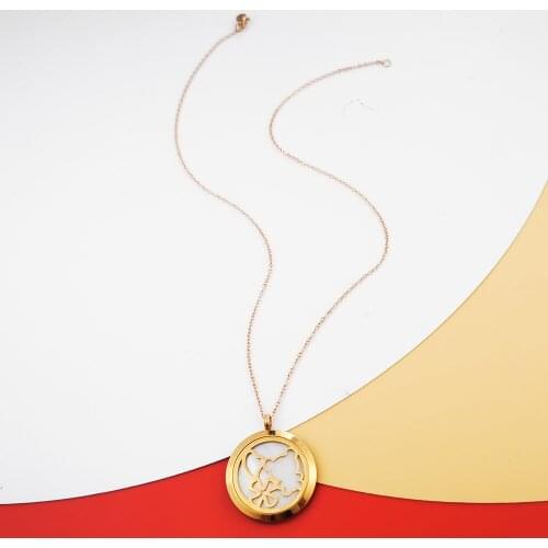 European and American retro fashion trendy men and women hollow love bear clavicle chain pendant