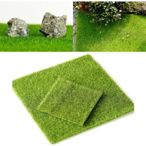 Artificial Turf Grass Doll House Garden Miniature Landscape Ornament Lawn Diy Terrarium Accessories Figurines For Home Decor