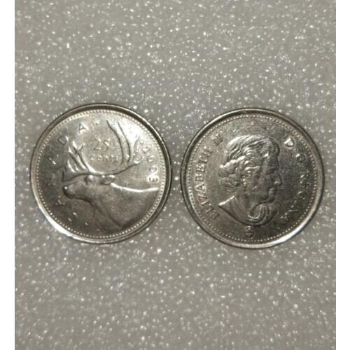 Canada 25 Cent Commonwealth Coins Old Original Coin Collectible Edition 100% Real Random Year