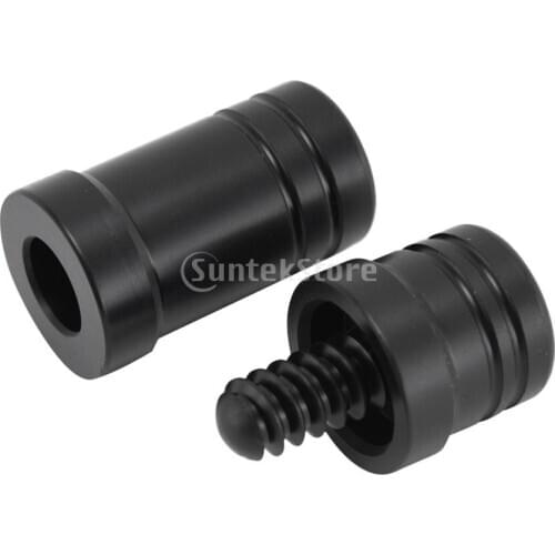 2Pcs Durable Joint Protectors For Billiard Pool Cues Stick w/ 3/8x10 Joint (Black)
