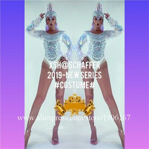 Nightclub Stage Performance Party Event Dress Clothes Dance Team Suit Tassel Wigs Crown Christmas Halloween Ballroom Costumes